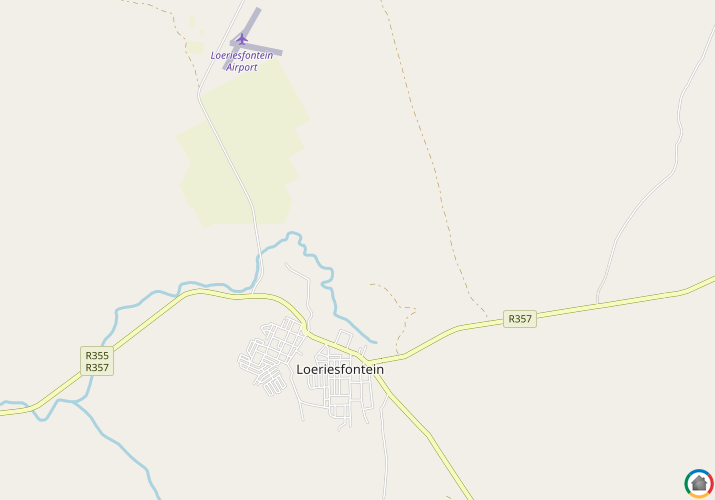 Map location of Loeriesfontein